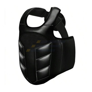 Factory Direct Microfiber-Leather Punch Chest Guard Pad-Universal Fit-Adjustable Straps-Muay Thai & <b>Boxing</b> Products - Product Image 1