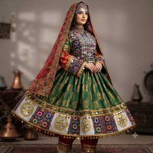 High Quality Custom Afghan Kuchi Women Clothing <b>Dresses</b> Casual Party Wear Women's Banjara <b>Style</b> Vintage Afghan Kuchi <b>Dresses</b> - Product Image 2