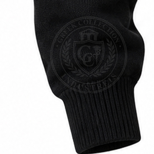 Suéter Unisex de la Fraternidad Sigma, Blanco y Negro, Grueso, Transpirable, de Algodón y Felpa, Tejido de Punto, Manga Larga, con Letras Griegas Bordadas - Product Image 2