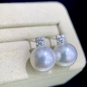 Manufacturer Wholesale S925 Pure <b>Silver</b> 10-11MM Natural Pearl <b>Long</b> <b>Earrings</b> with Niche Design for Women Slightly Flawed - Product Image 2
