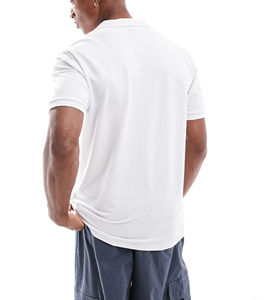 Camiseta polo de verano informal con cuello en V para hombre, 100% algodón, corte holgado, manga larga, estilo hip hop, con logo personalizado impreso. - Product Image 5