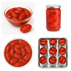 Tomates pelados deliciosos de primera calidad, hechos en Vietnam, los más vendidos, en tarro de vidrio de 680g, en jugo de tomate. - Product Image 2