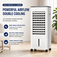 Ventilateur rafraîchisseur d'air vertical sur roulettes blanc 60W avec double panneau tactile et télécommande mécanique – Vente en gros