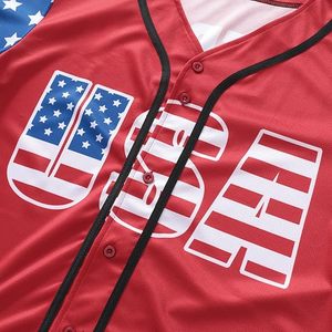 Maillot de baseball respirant en maille sublimée, uniforme d'équipe personnalisé, entièrement boutonné, vêtement de sport léger pour l'entraînement - Product Image 6
