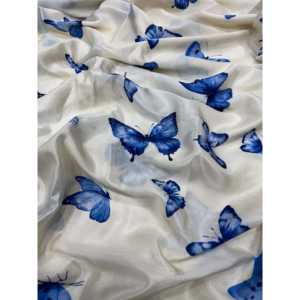 Hermoso vestido de fiesta estampado-sari elegante para ocasiones especiales - Product Image 1