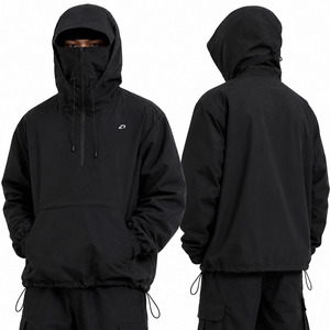 Chaquetas para Hombre, Estilo Anorak, Talla Grande, Cortavientos con Capucha y Cubre Rostro Integrado, Marca Privada, Proveedor Mayorista Directo de Fábrica - Product Image 1