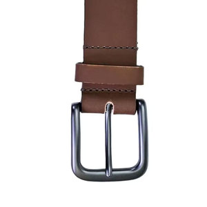 Ceinture en cuir véritable de haute qualité pour homme, avec boucle à ardillon, design monobloc moulé - Product Image 3