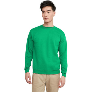 Sweat-shirt classique pour homme en molleton de coton vert confortable, style streetwear - Product Image 1