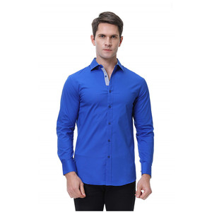 Camisa de hombre de nuevo diseño OEM, manga larga, 100% algodón, corte ajustado, transpirable, de secado rápido, ecológica, para negocios. - Product Image 4