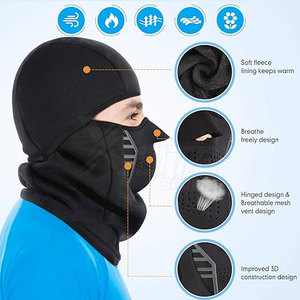 Cagoule unisexe haute performance pour l'hiver, respirante et extensible en Spandex/Polyester, idéale pour le cyclisme et la moto - Product Image 4