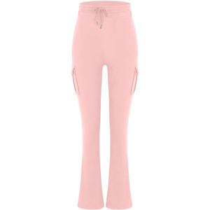 Pantalon cargo décontracté pour femme, taille haute, éco-responsable, respirant, coupe skinny élastique, avec cordon de serrage, poches cargo, devant plat, couleur unie, printemps - Product Image 5