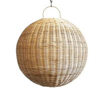 Fait à la main en osier rotin pendentif abat-jour élégant Design lustre bonne qualité bambou rond motif décor à la maison du Vietnam