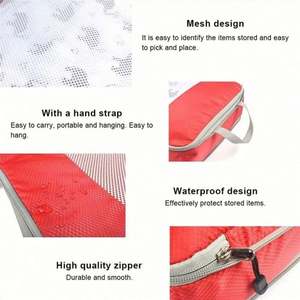 Sacs de rangement de voyage en nylon léger imprimés sur mesure, cubes de compression en maille pour l'organisation des vêtements et du linge sale - Product Image 3