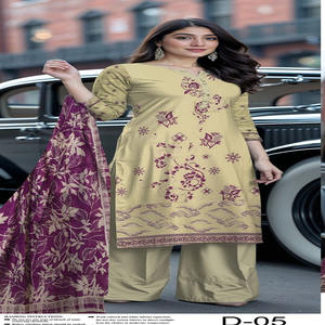 ชุดเสื้อผ้าชาวปากีสถานสำหรับผู้หญิง ดีไซน์ชุดสาหรี่กะมีซสำหรับผู้หญิง ชุดสาหรี่กะมีซสำหรับฤดูร้อน เสื้อผ้าผู้หญิง ชุดสำหรับผู้หญิงไซส์ใหญ่ - Product Image 1