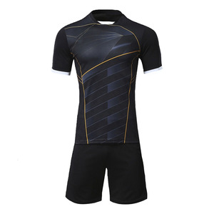 Ensemble de maillot de football géométrique blanc et jaune pour hommes, manches courtes, col en V, polyester sublimé anti-humidité - Product Image 5