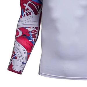 Maillot de compression anti-bactérien respirant personnalisé pour homme à manches longues, séchage rapide, vêtement de sport, imprimé par sublimation OEM - Product Image 5