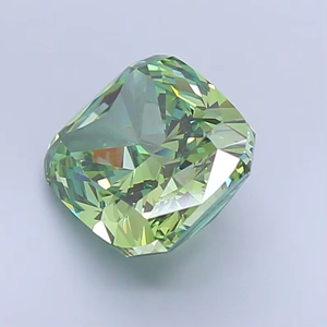 Premium Quality Lab Grown Diamonds 3.00 Carat Fancy Vivid Green Color <b>Cushion</b> Cut IGI Certificate VS1 Clarity CVD <b>Big</b> Diamonds - Product Image 4