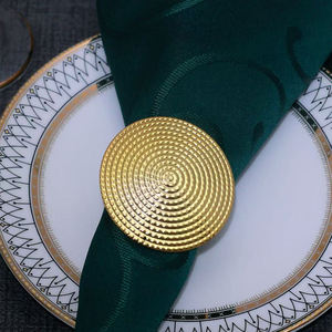 Anillos de Servilleta de Lujo Personalizados, Material Metálico, Latón Dorado, Accesorios de Decoración de Mesa, Anillo de Servilleta para Bodas, Venta al Por Mayor - Product Image 3