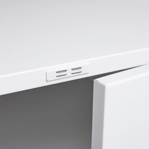 Supporto per Stampante in Metallo Regolabile con Ruote, Tavolo Mobile per Stampante, Armadietto Portadocumenti per Spazi Ristretti H - Product Image 6