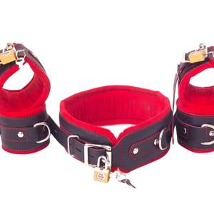 สายรัดข้อมือและข้อเท้าหนังวัวแท้พรีเมียมพร้อมแผ่นรองหนา - Product Image 2