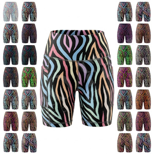 Shorts de yoga taille haute en polyester, imprimés par sublimation, personnalisables, pour fitness, entraînement, course à pied, cyclisme – Vêtements de sport – Grande Vente - Product Image 1