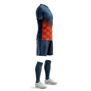 Uniforme de Fútbol, Camiseta Sublimada con Degradado Rojo y Azul, Manga Corta, Absorbe la Humedad, Ajuste Atlético, Ropa Deportiva, Equipación de Fútbol - Product Image 4