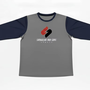 T-shirt personnalisé à manches longues, t-shirt de sport respirant en coton, vêtements de sport pour hommes - Product Image 1