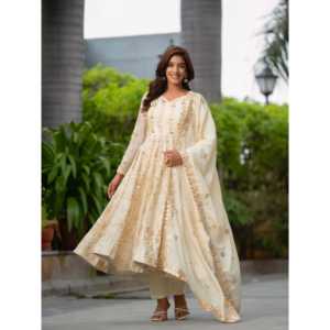 Belle robe et pantalon Anarkali avec Dupatta pour accessoires de vêtements traditionnels musulmans - Product Image 5