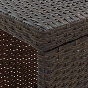 Set da Bar in Poly Rattan 5 pezzi con cuscini marroni Set da giardino - Product Image 3