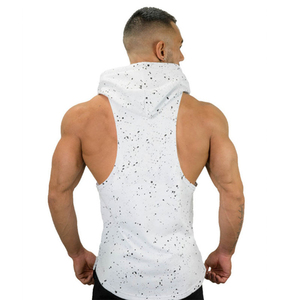 Chaleco Deportivo Informal con Capucha para Hombre, Color Sólido, Algodón, Talla Grande, Camiseta sin Mangas para Gimnasio, Sudadera con Capucha sin Mangas, Estilo Hip Hop - Product Image 5