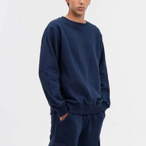 Sweat-shirt à capuche en coton uni surdimensionné avec logo personnalisé, col rond pour homme, sweat-shirt unisexe pour homme - Product Image 6