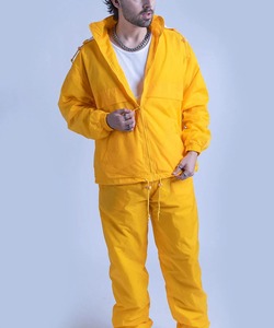Custom <b>Men's</b> Nylon Windbreaker Tracksuit Zip Up Sport <b>Jacket</b> and Pants Set Windproof Workout Wear - Product Image 2