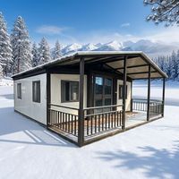 Villa conteneur compacte de luxe extensible, maison modulaire préfabriquée robuste et étanche pour l'hébergement en station balnéaire