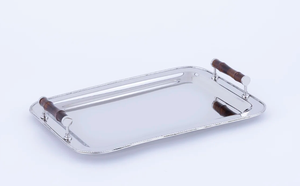 Plateau de service en métal fantaisie, qualité supérieure, fait main, plateau design poli, vente en gros, plateau à chocolat en acier inoxydable - Product Image 2