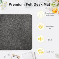 Tapis de bureau en feutre personnalisé avec logo, grand protège-clavier et souris, antidérapant, pour le bureau et la maison