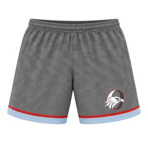 Light Blue Gray Contrast Panel Lacrosse Shirt With Shorts Men's Sports <b>Set</b> Athletic Team Uniform Match Wear Training Clothing - Product Image 5