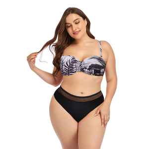 Conjunto de Bikini a cuadros de talla grande para mujer, traje de baño de estilo Retro dulce, ropa de playa con patrón a cuadros clásico para picnics de verano - Product Image 2