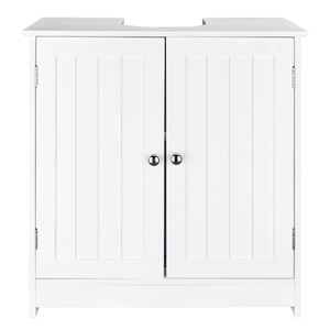 Mobile Lavabo Quadrato Moderno di Lusso in MDF Bianco con Finitura Verniciata - Product Image 1