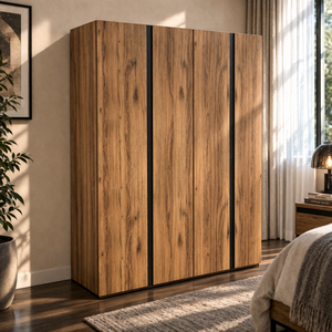 Modern <b>Wardrobe</b> Closet with Multiple Shelves Hanging Space Drawers for Bedroom Durable Stylish Storage Furniture Premium Quality - Product Image 1