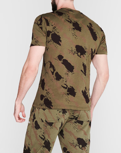 Camiseta de Manga Corta con Estampado de Camuflaje para Hombre, Corte Ajustado, Cuello Redondo, Transpirable, Tejido de Poliéster, Ropa Casual, 180 g - Product Image 3