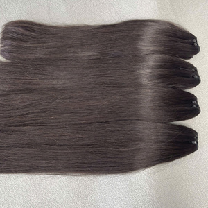 Extensiones de cabello de trama recta al por mayor 100% cabello humano Remy color negro sedoso calidad estupenda listo para enviar - Product Image 4