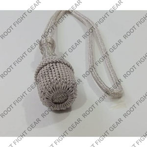 Top qualité fait à la main top qualité épée noeud argent lingot fil gland conception pour équipement de défense personnelle uniforme tactique - Product Image 3