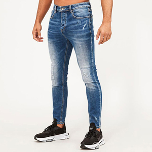 Vente en gros de jeans pour hommes, nouveaux modèles tendance, amples, droits, délavés, décontractés, personnalisés, en denim de qualité supérieure - Product Image 6