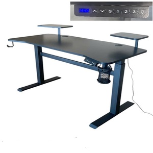 Lumetal Computer <b>Table</b> ( Height <b>adjustable</b> desk ) with Metal <b>leg</b> Wood PB top with melamine 1200x620x705~1130Hmm - Product Image 2