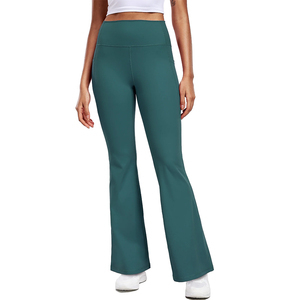 Leggings évasés à revers, coupe large, ultra doux, pour le yoga, l'entraînement et la course, pour femme - Product Image 1