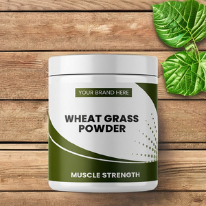 100% Pure Indian Wheat Grass Powder Healthcare Supplement for Muscle Strength Private <b>Label</b> 200gm GMP Certified Made in Gujarat - Product Image 1
