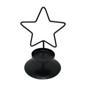 Star Shape Metal <b>Candle</b> Holder Black Home Decoration Tabletop Decor Christmas Decoration Tealight <b>Candle</b> Jar Stand Cheap Price - Product Image 1