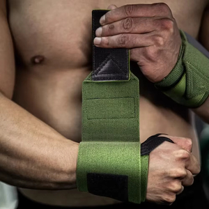 Custom Logo Color Leather Weightlifting Hand Grips No Chalk Fingerless Non-Slip Adjustable Wrist Strap Gym Cross <b>Training</b> Grips - Product Image 5