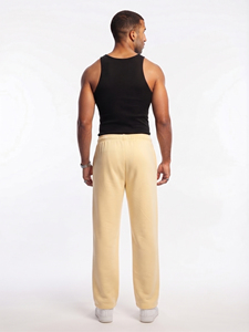 Pantalon de jogging décontracté pour homme, style streetwear, coupe ample, coton de haute qualité, taille élastique avec cordon, idéal pour la gym et le sport, écologique, style pyjama. - Product Image 2