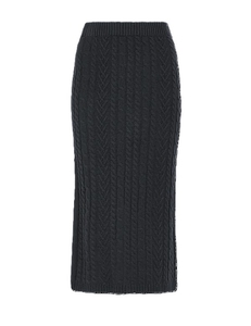 Jupe longue en coton tricoté taille haute pour femme, respirante, décontractée, vêtement d'extérieur personnalisé de haute qualité - Product Image 2